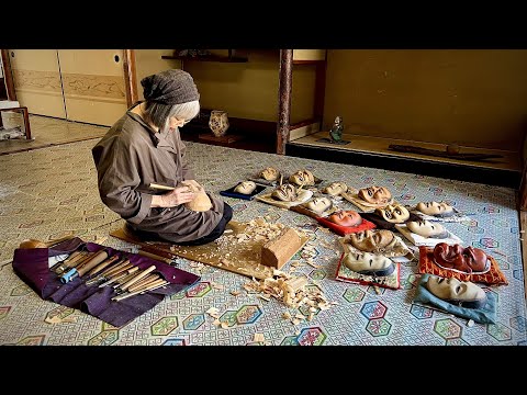 Видео: Процесс изготовления традиционных японских масок. Мастера, которые делают маски уже 40 лет.