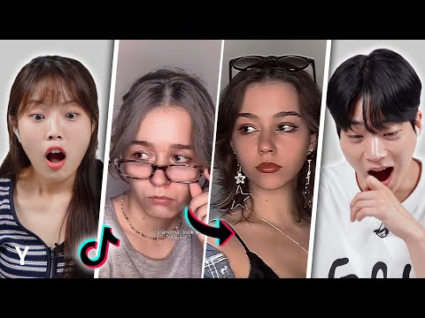 Видео: Реакция корейского парня и девушки на TikTok «Material Girl Challenge» впервые | Y