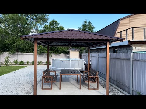 Видео: Беседка из металла (2 часть).