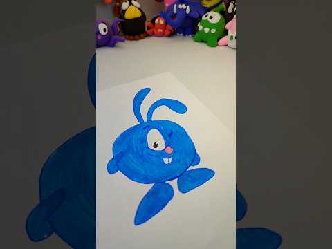 Видео: Как рисовать Кроша. Смешарики.#art#рисуемсмалышами#felt-tip pen#крош#смешарики#krash#pogoriki#rabbit