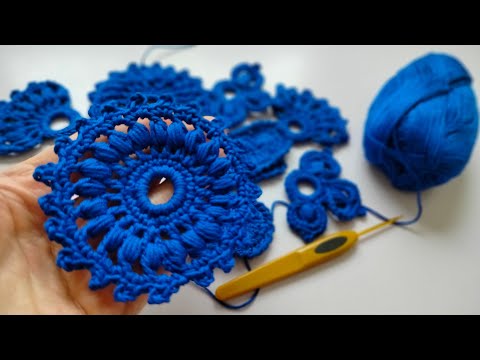Видео: Мастер класс Элемент вязаный крючком "подсолнух" для ирландского кружева