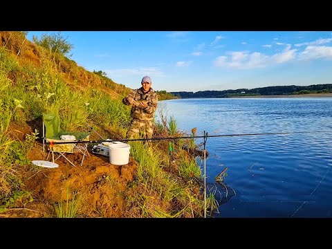 Видео: Семейный отдых на природе. Рыбалка с ночевкой на Вятке. Фидер.Быт. Харчо. Приготовление еды. Костер.