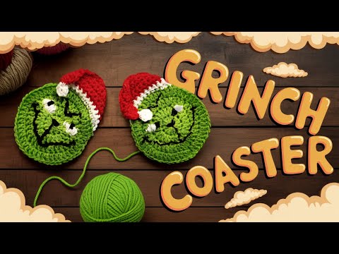 Видео: Я попробовала связать крючком подставку - Гринч 🔴⚪🟢⚫