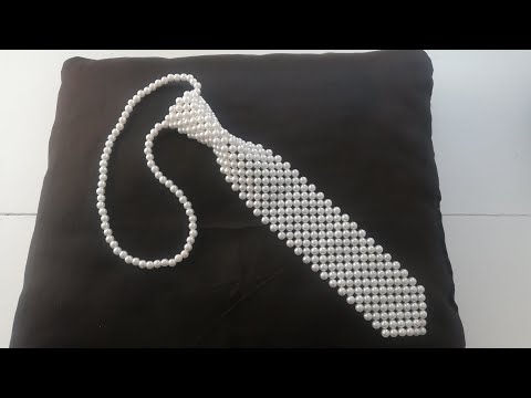 Видео: DIY Галстук из бусин. Часть#2.