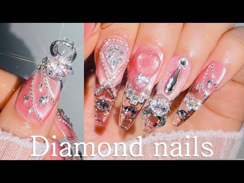 Видео: Алмазный маникюр по знаку рождения 💍 Снятие, наращивание и дизайн 🤍 ASMR / Свадебный маникюр