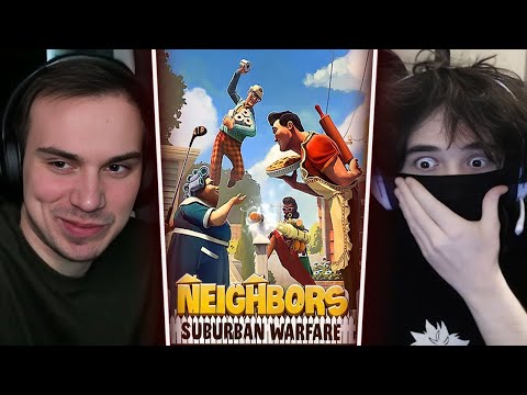 Видео: ГЛЕБ ИГРАЕТ в Neighbors: Suburban Warfare (Ростик, Лиза, Юра, Танкор, Витя) | Sasavot