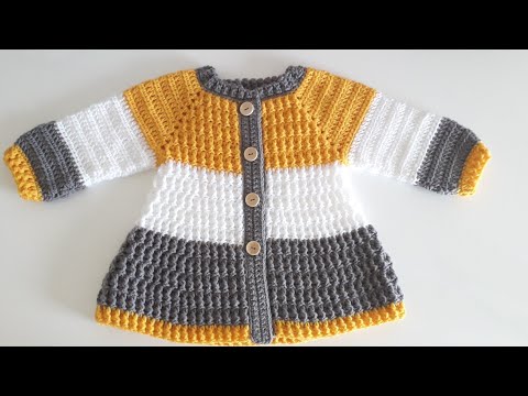 Видео: Вязание крючком #2 Детское пальто " Осень"