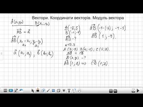Видео: Вектор  Координати вектора  Модуль вектора