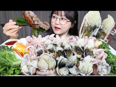 Видео: Кальмар, наполненный икрой🦑Mukbang ASMR