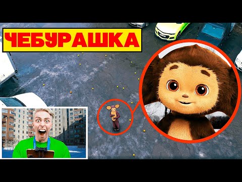 Видео: МОЙ ДРОН СНЯЛ, как Новый Чебурашка пришёл к нам на студию в Реальной Жизни