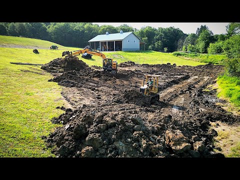 Видео: Планы меняются… Мы копаем ещё один пруд