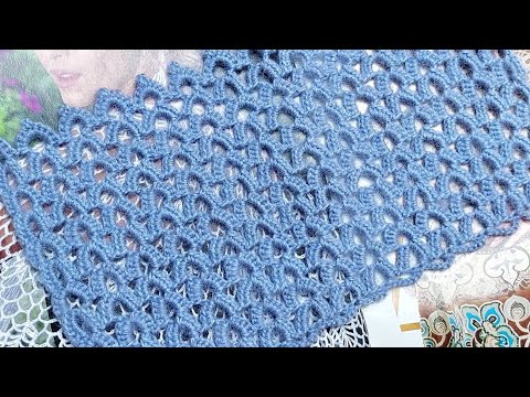 Видео: Самый простой узор крючком   " Подковки "