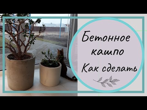 Видео: Бетонное кашпо. Как сделать