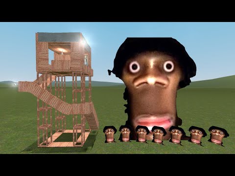 Видео: Семья Аухх против башен в Garry's Mod