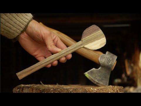 Видео: Спокойная резьба | Насколько близко я могу приблизиться к готовой кухонной ложке, используя тольк...