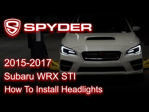 Видео: Установка Spyder Auto: фары Subaru WRX STI APEX 2015-2017