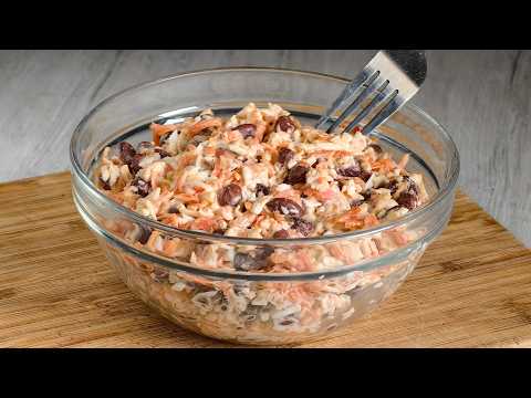 Видео: Салат "Дружба"! Съедается весь без остатка! Ну очень вкусный салат за 10 минут