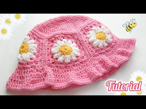 Видео: вязаная шапка с ромашкой | мастер-класс по вязанию шапки крючком
