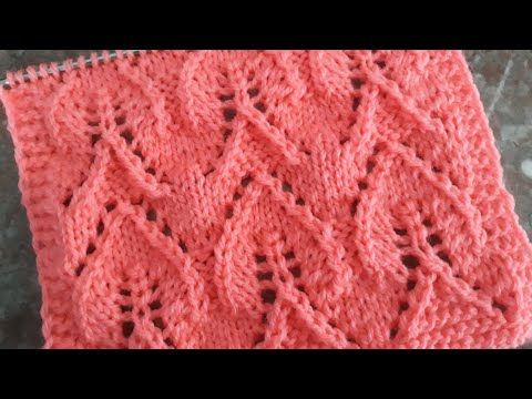 Видео: Красивый, нарядный, ажурный узор спицами для джемпера, платья, кофточки, кардигана.