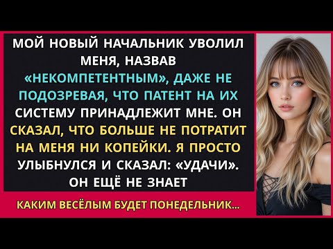 Видео: Уволен начальником, который не знал, что патент на систему принадлежит мне — понедельник будет...
