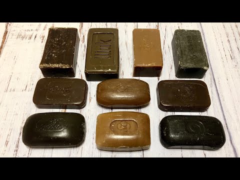 Видео: ASMR Soap/ cutting tar soap/ резка дегтярного мыла