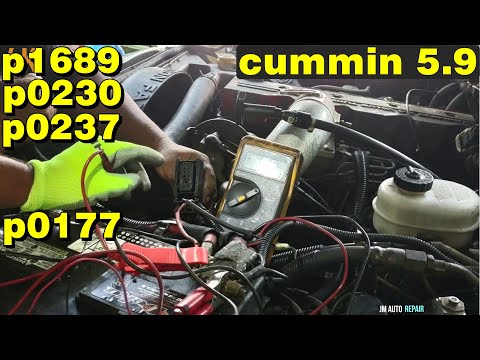 Видео: Dodge Ram 2500 5.9 дизельный двигатель, коленвал не заводится, код диагностики P1689 P0237 P0230 ...