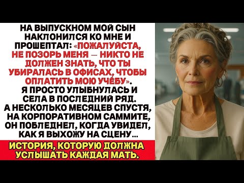 Видео: Никто не должен знать, что ты мыла офисы, чтобы оплатить мою учёбу, — сказал сын. Но он не знал…