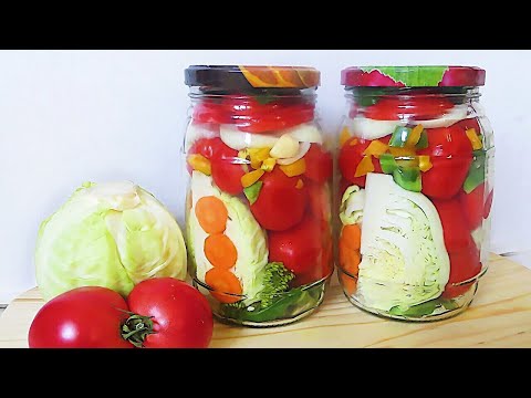 Видео: ПОМИДОРЫ НА ЗИМУ С КАПУСТОЙ 🍅 НЕВЕРОЯТНО ВКУСНО Капуста и Маринованные помидоры заготовка на зиму