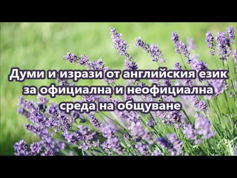 Видео: Уча английски: Официален и неофициален АЕ + FREE PDF