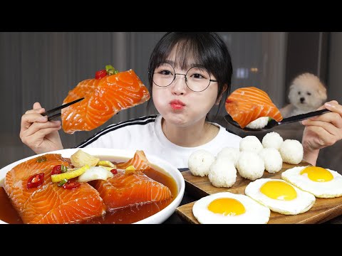Видео: Маринованный лосось🧡Mukbang ASMR