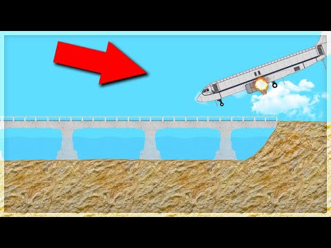 Видео: САМОЛЁТ УПАЛ НА МОСТ! ЧТО СЛУЧИТСЯ? FLOATING SANDBOX