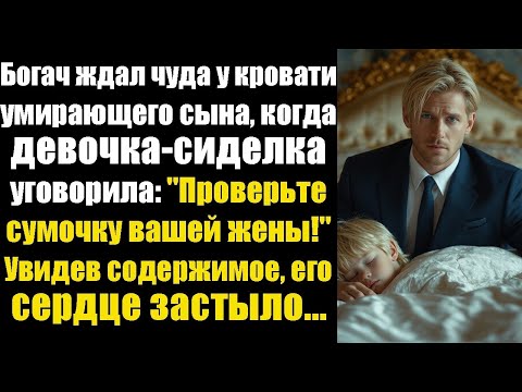 Видео: Богач ждал чуда у кровати умирающего сына, но девочка-сиделка сказала: Проверьте сумочку вашей жены…