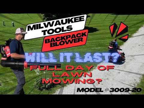 Видео: Ранцевый воздуходув Milwaukee 3009-20 | Полный день ухода за газоном: стрижка газонов и обслуживание