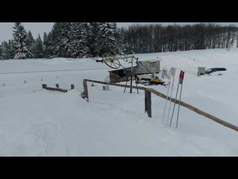 Видео: Ски на Узана, писта Емар (студентска), 1-ви ски влек