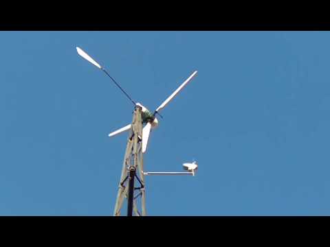 Видео: Неожиданный эффект ломанного хвоста на ветрогенераторе
