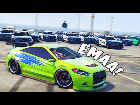 Видео: GTA 5 COPS & ROBBERS - 20 КОПОВ ЕДУТ ЗА МАШИНОЙ ПОЛА УОКЕРА ИЗ ФОРСАЖА НАРУШАЯ РП И ПДД В ГОРОДЕ!
