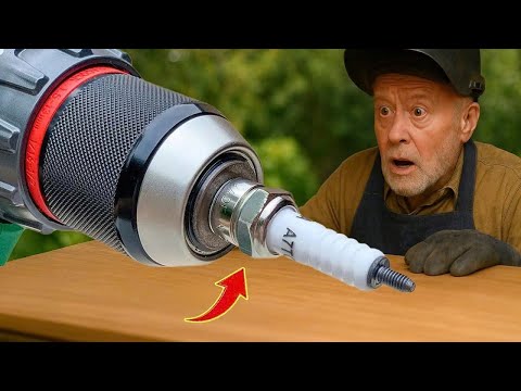 Видео: Миллионы людей не знают секрета установки свечи зажигания в дрель, и вы будете удивлены😱