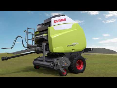 Видео: Особенности работы рулонного пресс-подборщика VARIANT 480 RC.