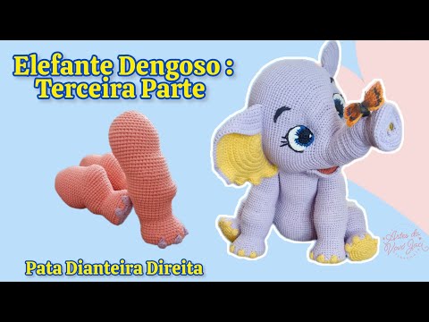 Видео: Слон амигуруми - правая передняя лапа | Пошаговое руководство — часть 3