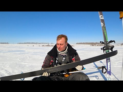 Видео: Обзор туристических лыж и креплений Маяк. Установка креплений на туристические лыжи