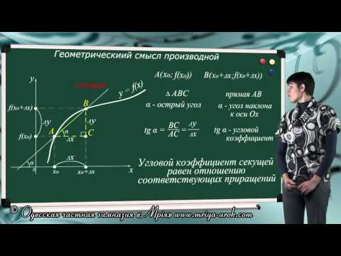 Видео: Геометрический смысл производной (урок 1, теория)