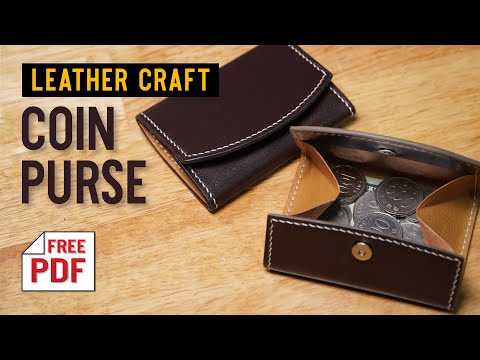 Видео: [кожаное ремесло] создание портмоне + выкройка в формате PDF