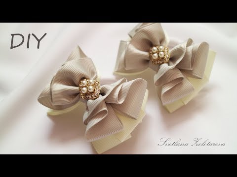 Видео: Новые Бантики из репсовых лент DIY Ribbon bows