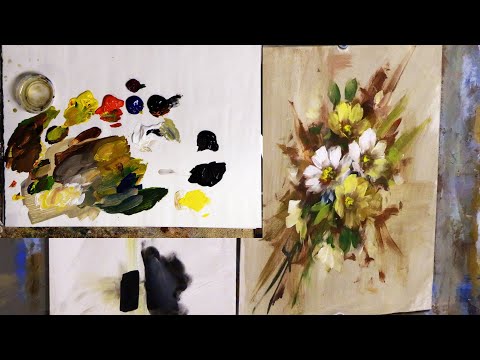 Видео: Понимание акрила — начинающие художники рисуют цветы акриловыми красками