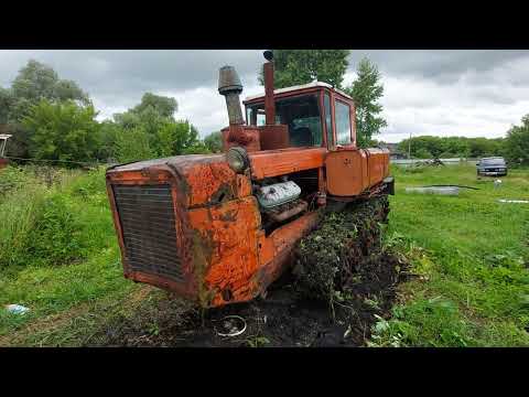 Видео: Запуск ДТ-175 Волгарь после простоя