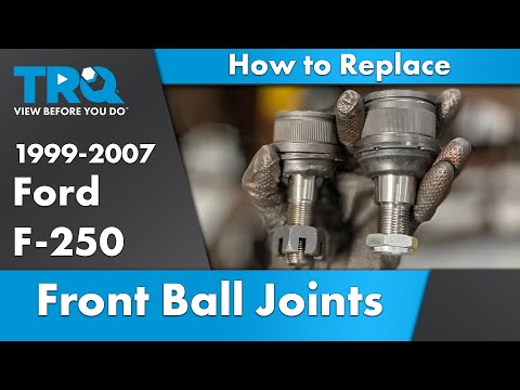 Видео: Как заменить передние верхние и нижние шаровые опоры Ford F250 1999-2007 гг.