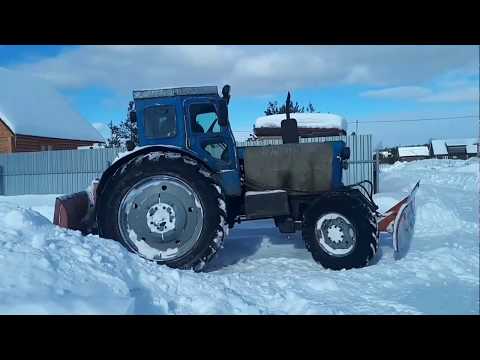Видео: Т-40АМ. Вытаскиваем 2ПТС-4,5 и 2ПТС-4. Расчистка снега.