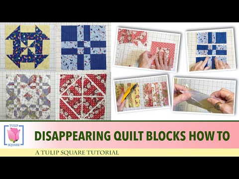 Видео: Как сделать исчезающие блоки для одеяла — 4 разные формы — неограниченное количество дизайнов! с ...