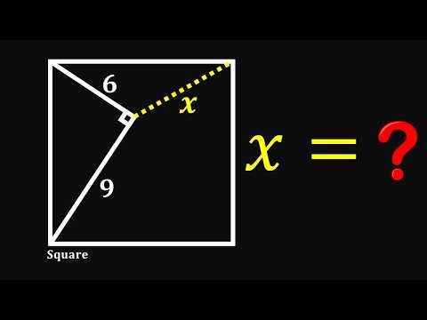 Видео: Сможете ли вы решить эту квадратную головоломку? 6, 9 и X — найдите недостающую длину!