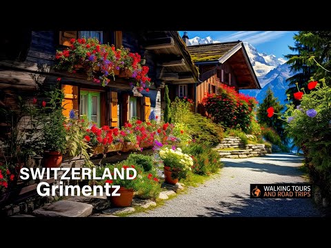 Видео: Грименц Швейцария 🇨🇭 Тур по швейцарской деревне ☀️ Самые красивые деревни Швейцарии 🌺 4k видео